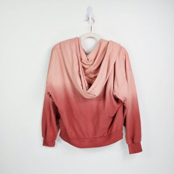 Young Broke & Fabulous Pink Ombre Piper Drawstring Pocket Hoodie - Size Small S - Picture 6 of 10